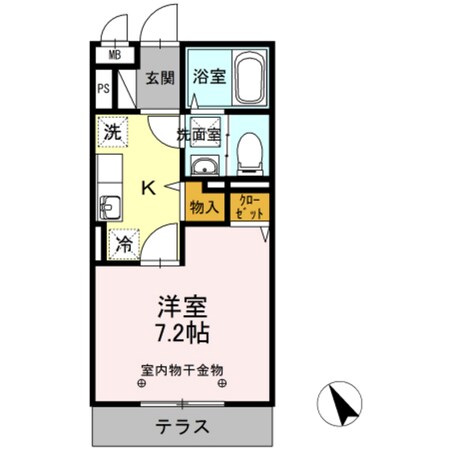 Coco上米島の物件間取画像